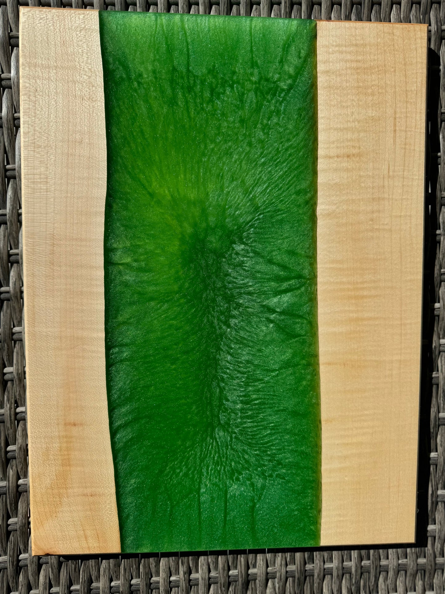 Maple Emerald Epoxy Serving Tray
