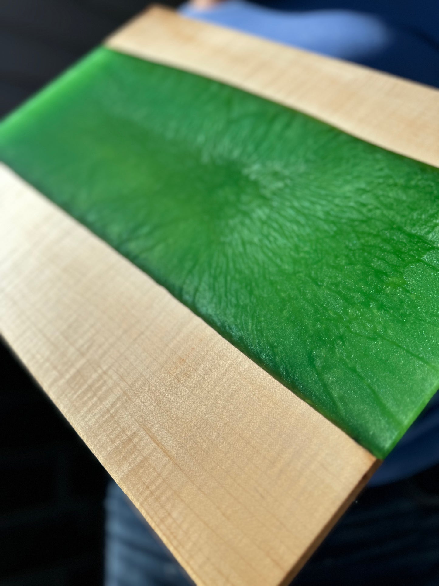 Maple Emerald Epoxy Serving Tray