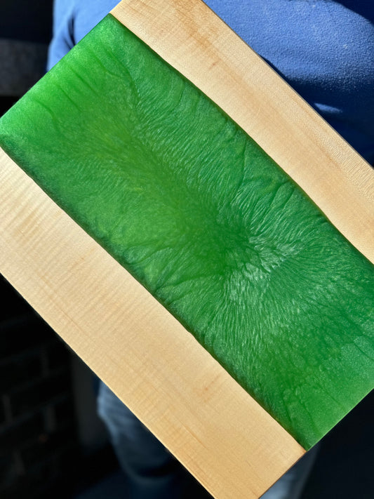 Maple Emerald Epoxy Serving Tray